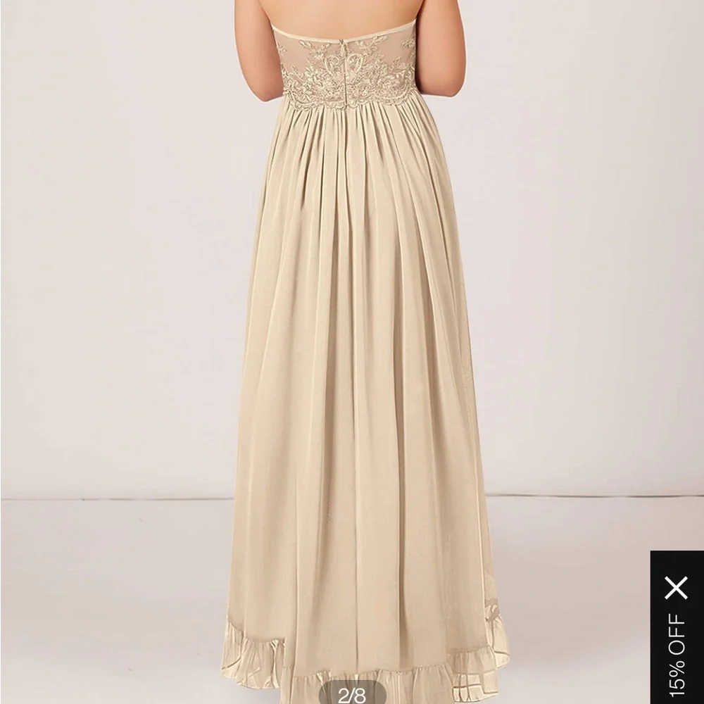 Azazie Junior Bridesmaid chiffon dress - Picture 2 of 10
